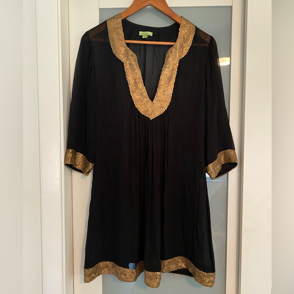Kareena’s Silk & Sequins Tunic/Dress/Coverup size M